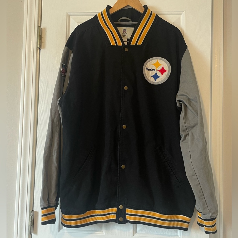 Vintage Pittsburgh Steelers NFL Reebok Collection Varsity Jacket Men’s XXL 0304